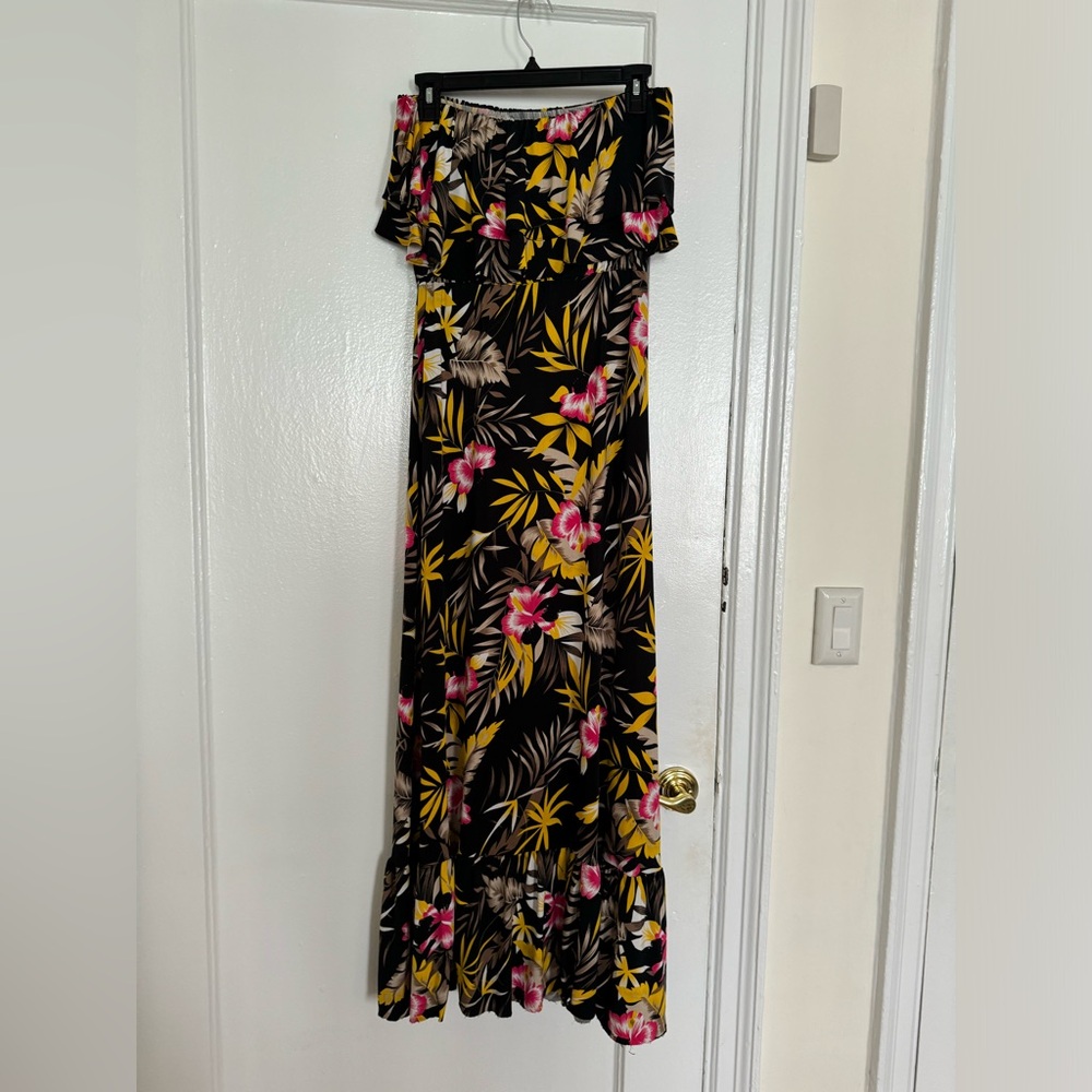 T-Bags Floral Strapless Dress